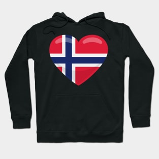 Norway Flag Heart Hoodie